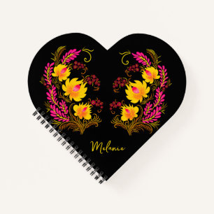 Ukrainian Floral Folk Art Notebook