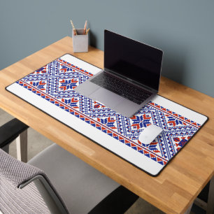 Ukrainian floral national pattern desk mat