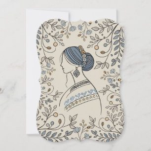 Ukrainian Folk Art Flat Card
