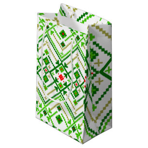 Ukrainian Folk Art Inspired Small Gift Bag