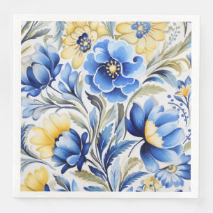 Ukrainian folk art motifs napkin