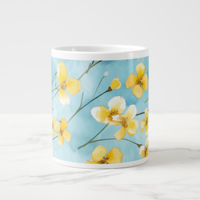 Ukrainian folk art motifs X-Large Mug (Front)