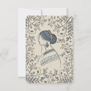 Ukrainian Folk Art Thank You Card