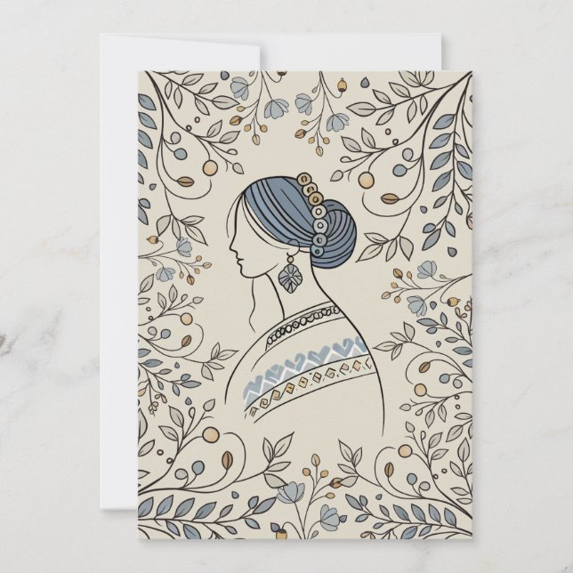 Ukrainian Folk Art Thank You Card (Front)