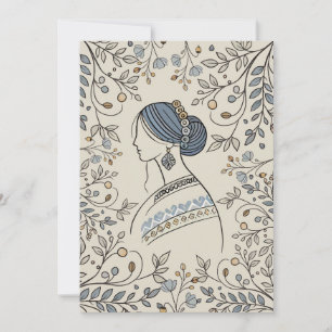 Ukrainian Folk Art Thank You Card