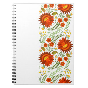 Ukrainian folk floral pattern. Ukraine Notebook