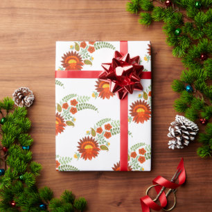 Ukrainian folk floral pattern. Ukraine Wrapping Paper