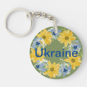 Ukrainian Folklore Wreath Cultural Heritage Key Ring
