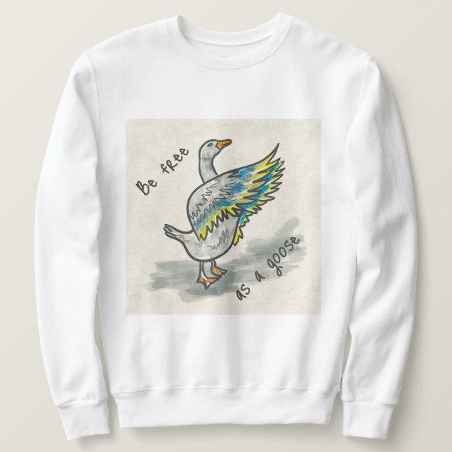 Ukrainian free goose  sweatshirt (Design Front)
