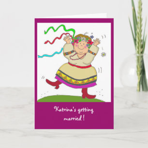 Ukrainian Girl Bridal Shower Invitation