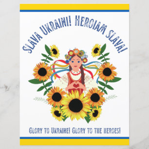 Ukrainian Girl Glory to Ukraine Scrapbook Paper