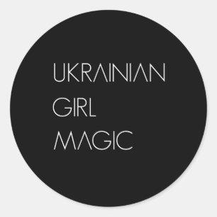 Ukrainian Girl Magic Ukrainian Woman Classic Round Sticker
