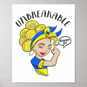 Ukrainian Girl Unbreakable I Ukrainian Heritage I Poster
