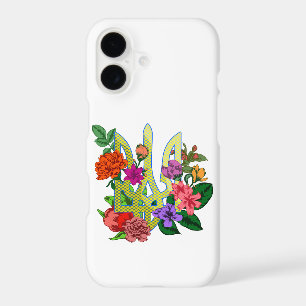 Ukrainian heraldry trident tryzub blooming flowers