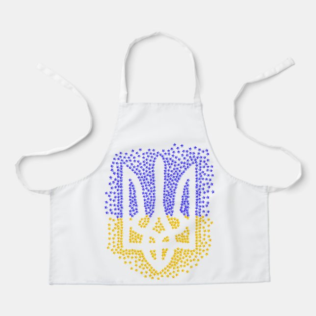 Ukrainian heraldry trident tryzub scattering stars apron (Front)