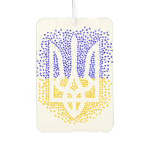 Ukrainian heraldry trident tryzub scattering stars car air freshener