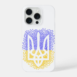 Ukrainian heraldry trident tryzub scattering stars iPhone 15 pro case