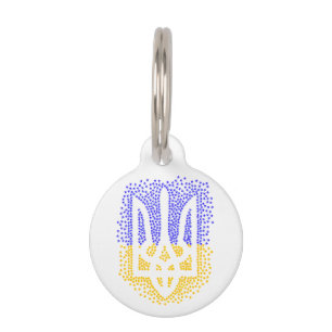 Ukrainian heraldry trident tryzub scattering stars pet tag
