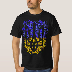 Ukrainian heraldry trident tryzub scattering stars T-Shirt