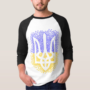 Ukrainian heraldry trident tryzub scattering stars T-Shirt