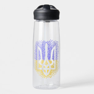 Ukrainian heraldry trident tryzub scattering stars water bottle