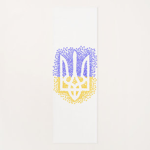 Ukrainian heraldry trident tryzub scattering stars yoga mat