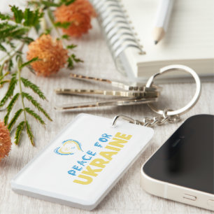 Ukrainian Heritage Keychain in Blue and Yellow