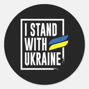 Ukrainian I Stand With Ukraine Classic Round Sticker