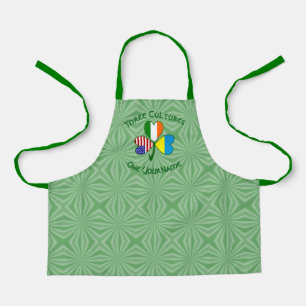 Ukrainian Irish American Flags Shamrock Personal Apron