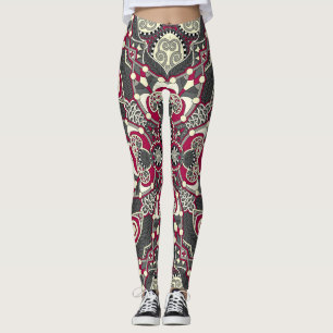 Ukrainian Karakoko: Silk Neck Scarf Design Leggings