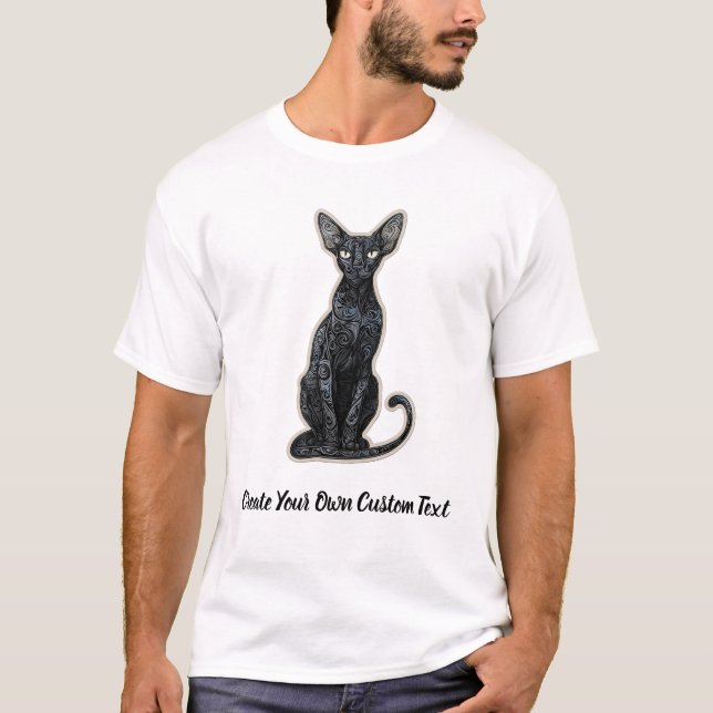 Ukrainian Levkoy Cat Create Your Own Custom Text  T-Shirt (Front)