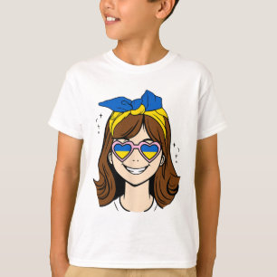 Ukrainian Little Girl With Dark Hair  T-Shirt