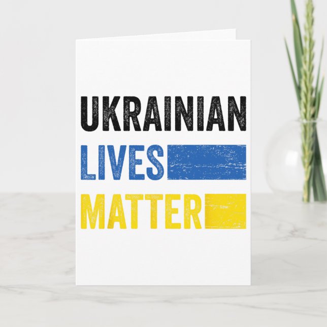 Ukrainian Lives Problem Flag Ukraine Lovers Ukrain Card (Front)