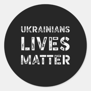 Ukrainian Lives Problem Shirt Retro Ukraine Trump Classic Round Sticker