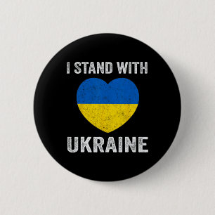 Ukrainian Lover I Stand With Ukraine Heart 1 6 Cm Round Badge