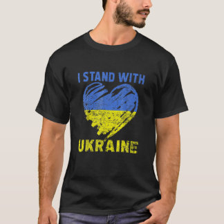 Ukrainian Lover I Stand With Ukraine Heart T-Shirt