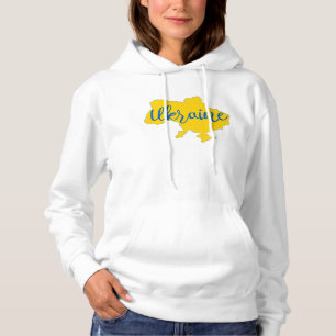 Ukrainian map and lettering hoodie