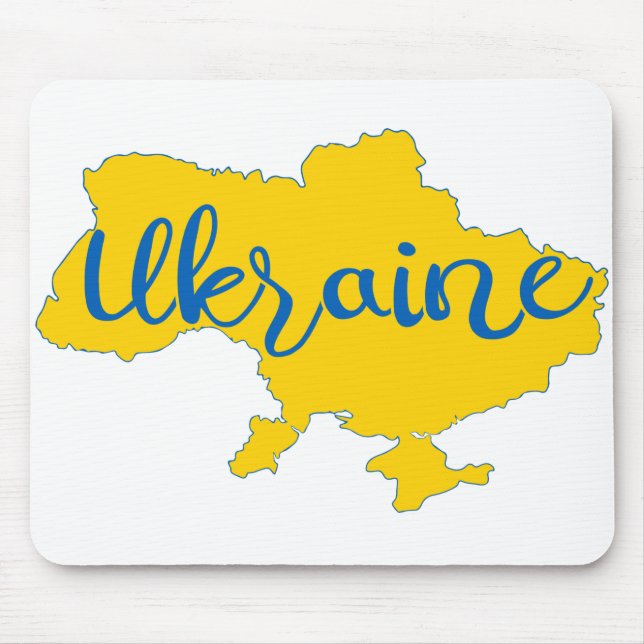 Ukrainian map and lettering   mouse pad (Front)