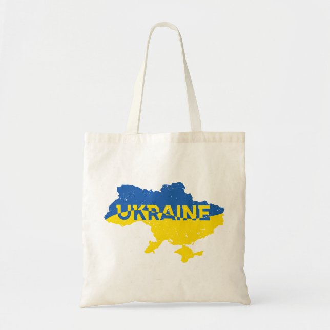 Ukrainian map. Ukrainian flag. Ukraine tote bag (Front)