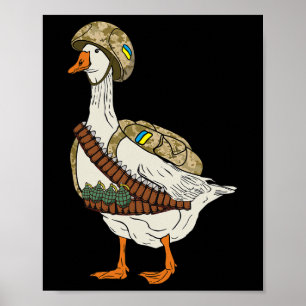 Ukrainian Military Goose Combyt Solder Funny Russi Poster