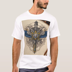 "Ukrainian Military Sketch: Modern Strength" T-Shirt