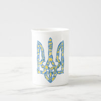 Ukrainian national emblem trident tryzub ethnical