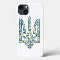 Ukrainian national emblem trident tryzub ethnical