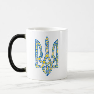 Ukrainian national emblem trident tryzub ethnical  magic mug