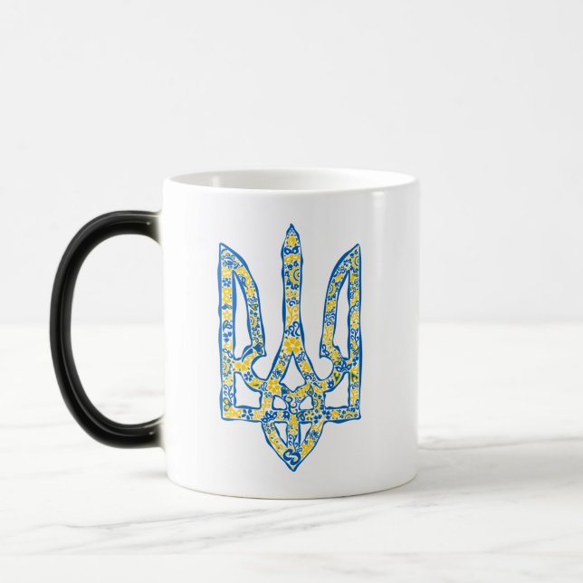 Ukrainian national emblem trident tryzub ethnical  magic mug (Left)