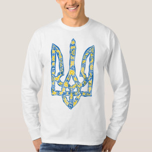 Ukrainian national emblem trident tryzub ethnical  T-Shirt