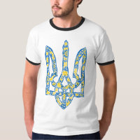 Ukrainian national emblem trident tryzub ethnical 