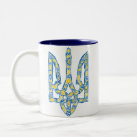 Ukrainian national emblem trident tryzub ethnical
