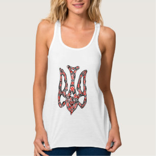 Ukrainian national emblem trident tryzub stylised singlet