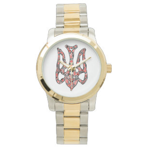 Ukrainian national emblem trident tryzub stylised watch